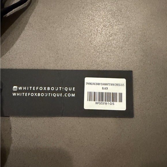 White Fox Boutique Black Sparkle Mini Dress NWT - Picture 6 of 7
